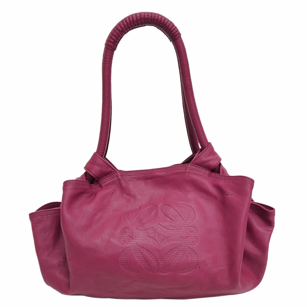 Pre-Owned Pink Leather Handbag X7722