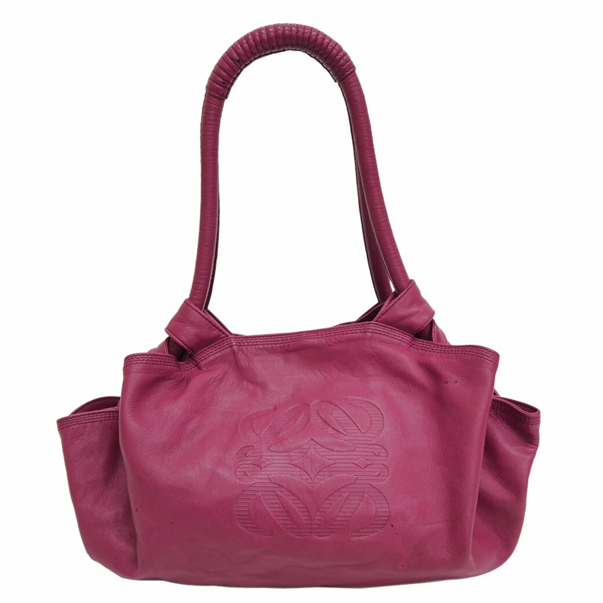 Pre-Owned Pink Leather Handbag X7722