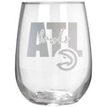 Atlanta Hawks Etched 17oz. Stemless Wine Glass H1213