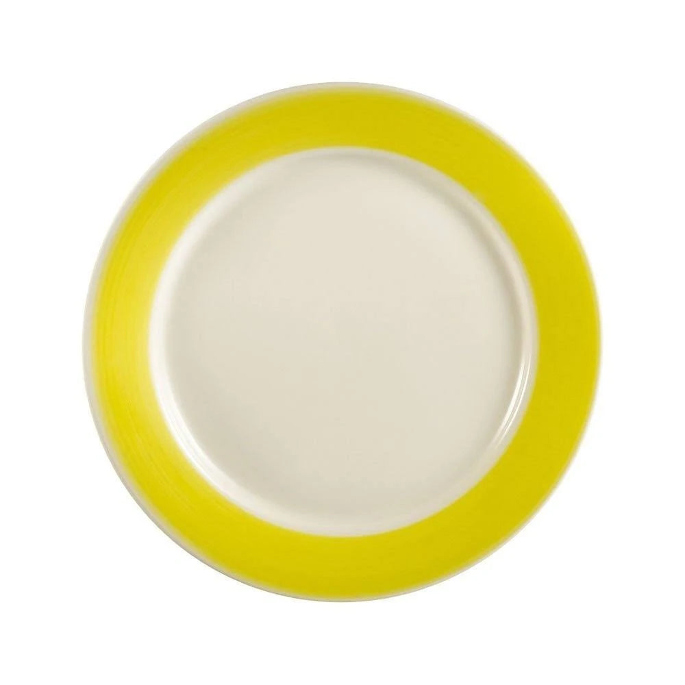 Yellow 6-1/2-Inch Stoneware Round Plate, Box of 36 E402446