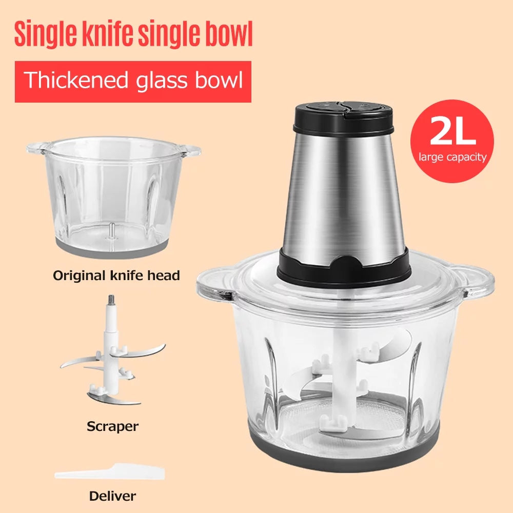 Electric Meat Grinder 2L Stainless Steel 250W Q683