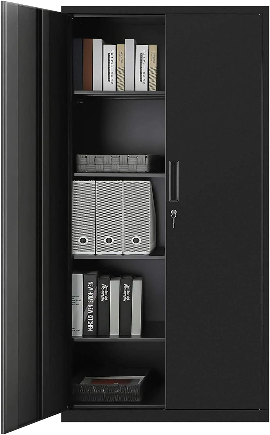 Metal Storage Cabinet with Doors and Shelves M22401