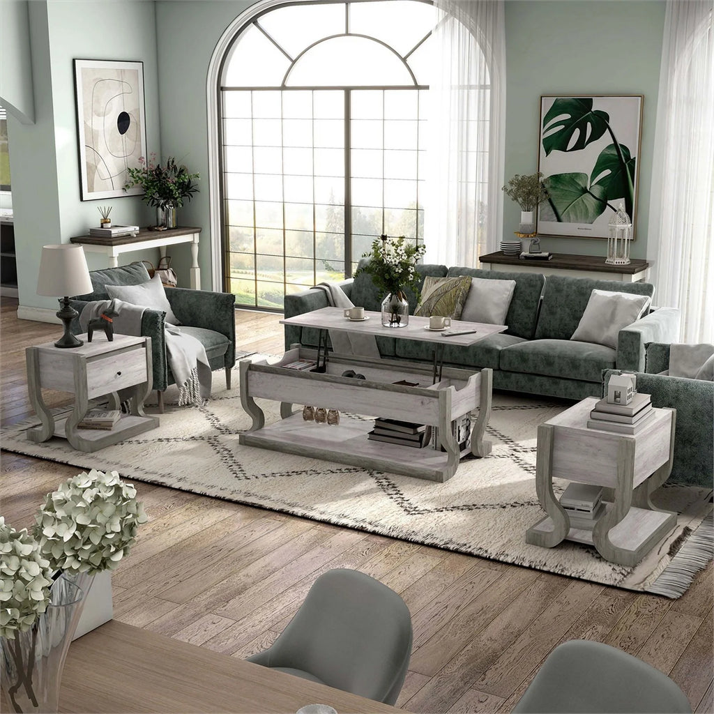 3-Piece Wood Coffee Table Set G8522