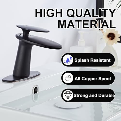 Chrome Single Handle Brass Bathroom Faucet with Pop Up Drain Q16371