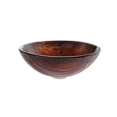 Gold Glass Vessel Sink and Waterfall Faucet U772