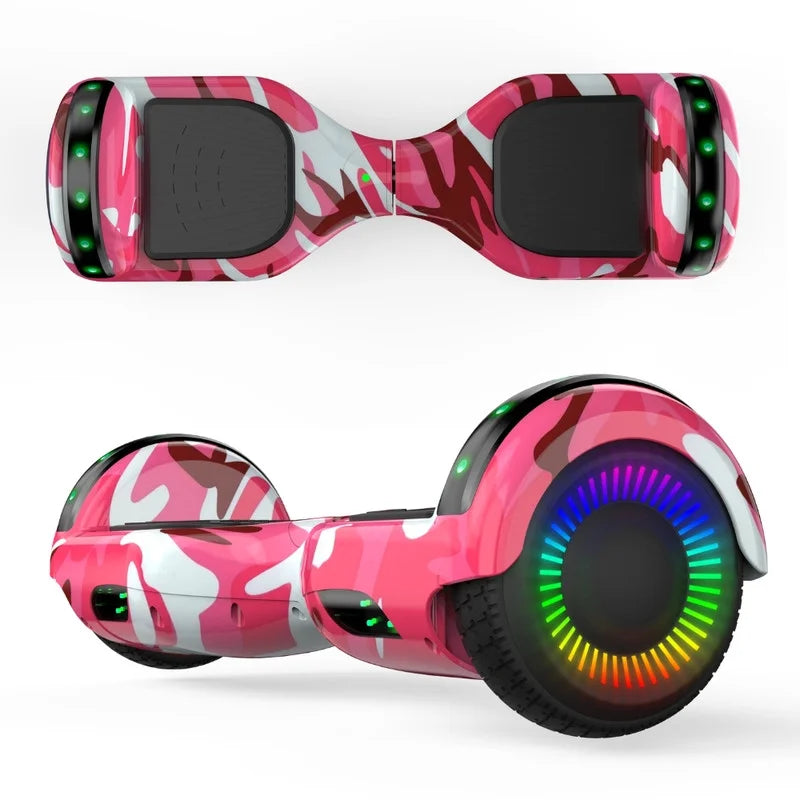 Pink 6.5 Electric Balance Wheel Scooter with Wireless Speaker B529