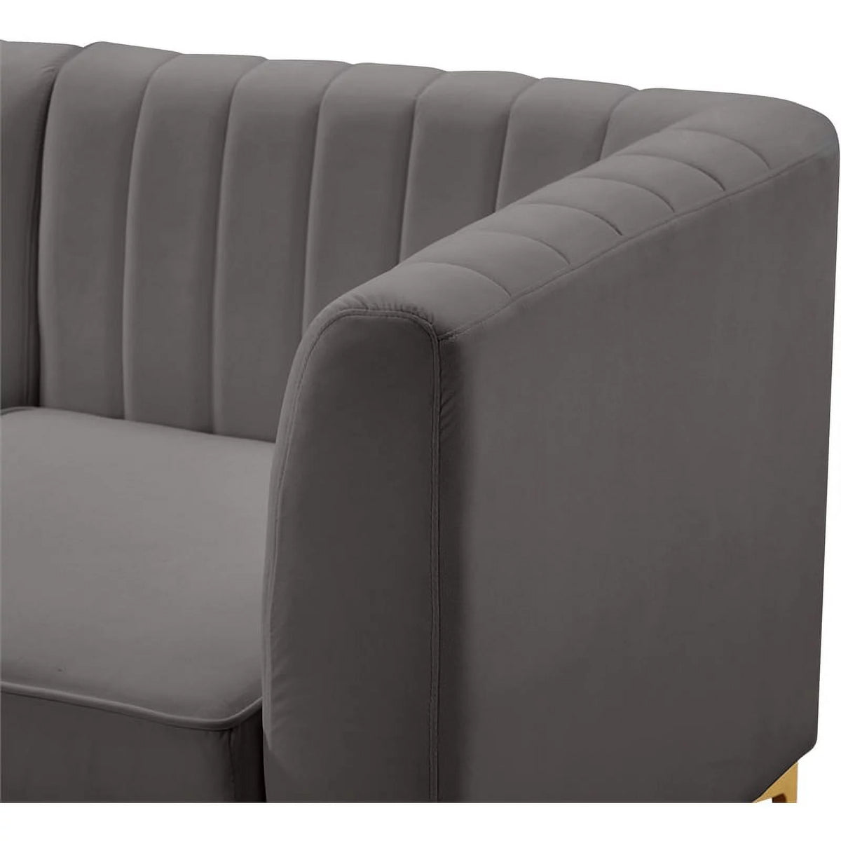 Grey Velvet Modular Sectional B571261