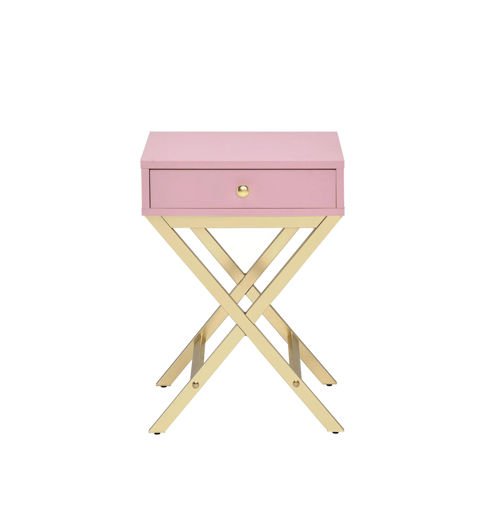 Pink & Gold Side Table D650