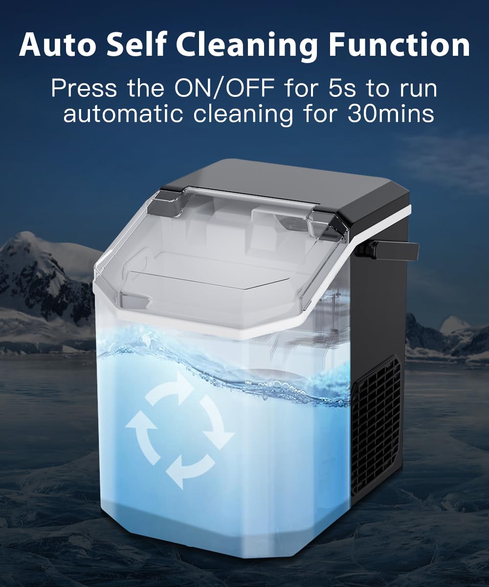Portable Countertop Nugget Ice Maker with Handle W5806