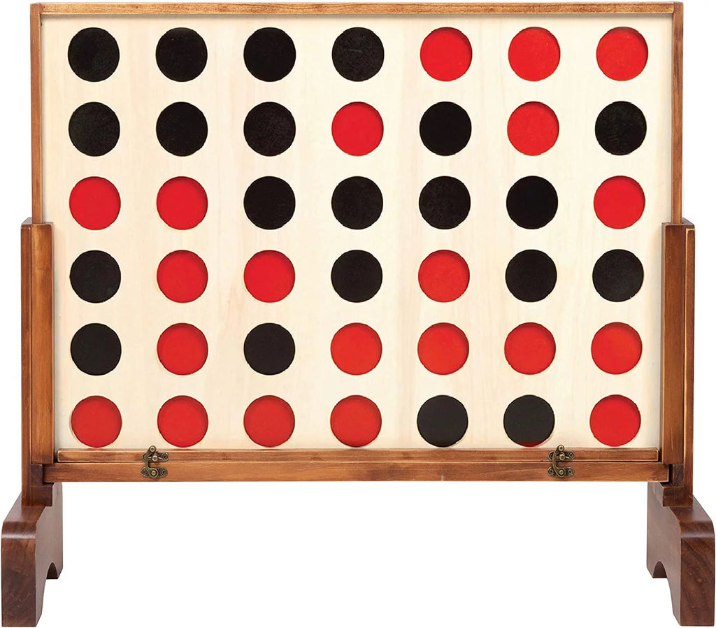 Wooden 4 in a Row Game with Coins, Case and Rules P9713