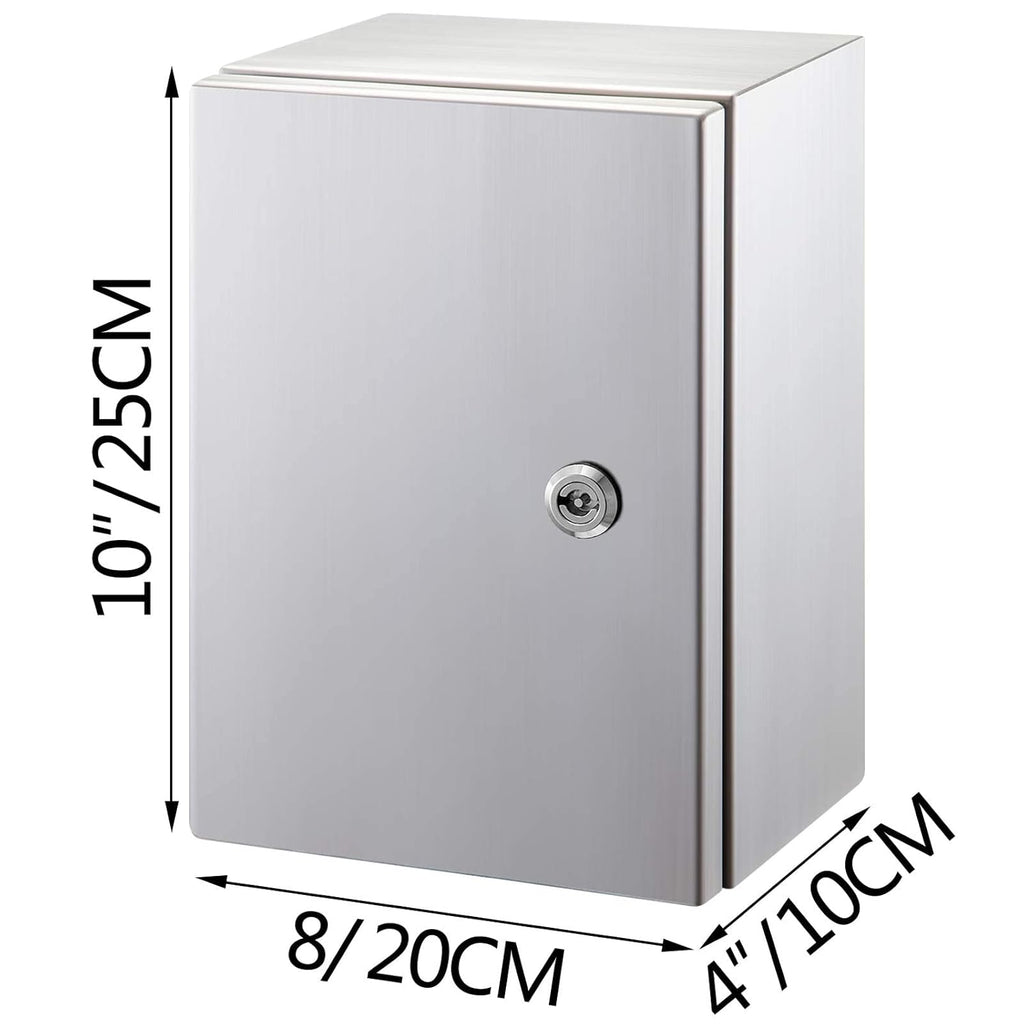 10 x 8 x 4'' NEMA 4X Steel Electrical Enclosure V8209
