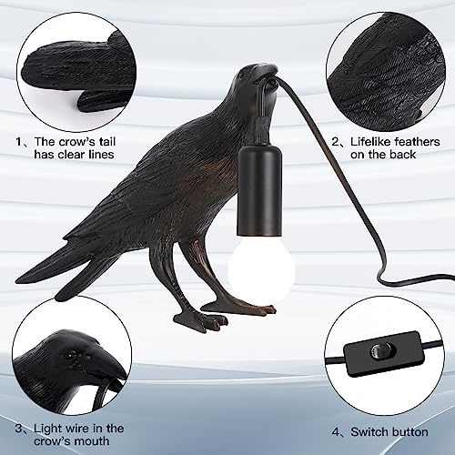 Crow Table Lamp with Bulb X40157