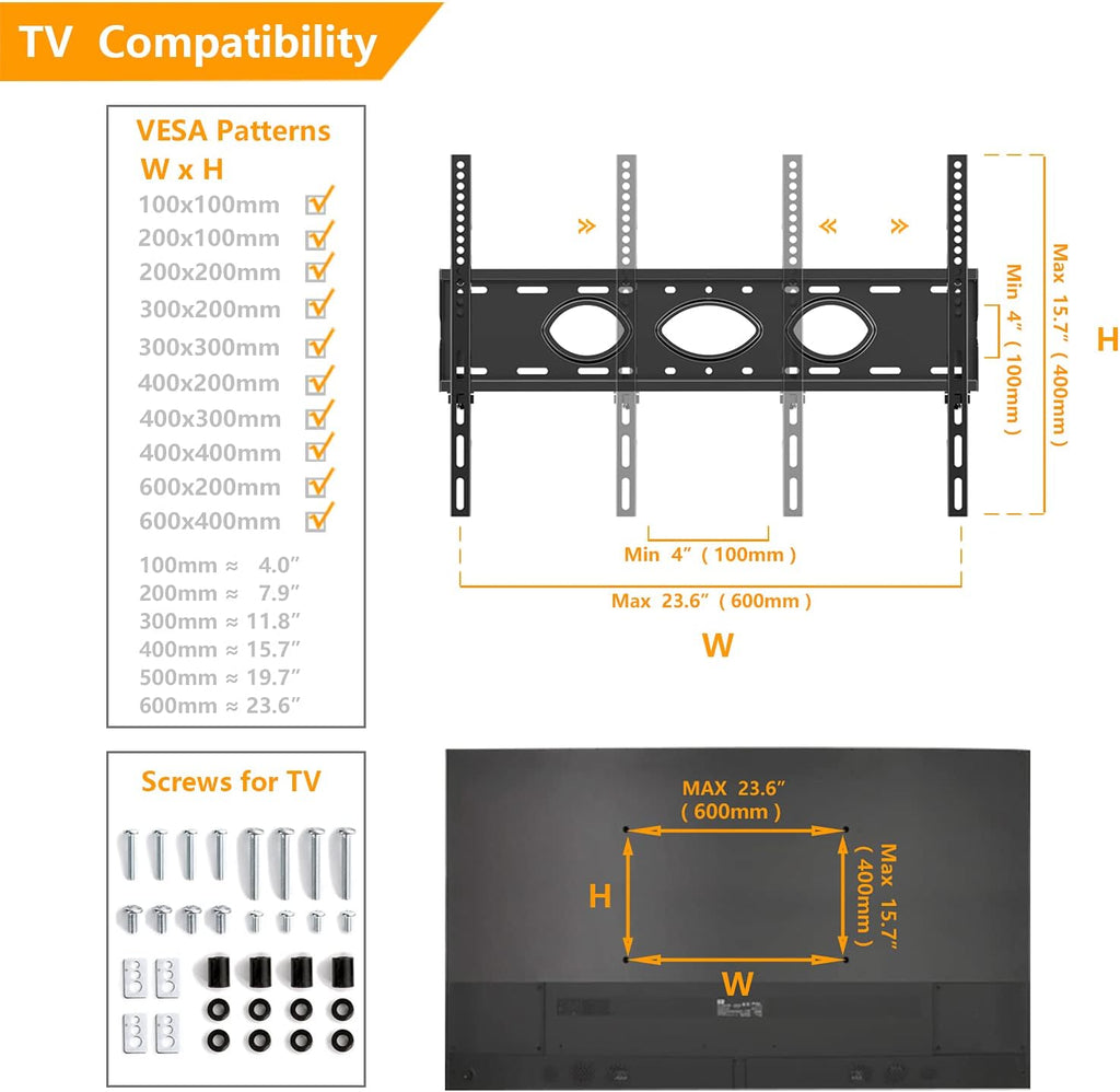 Rolling TV Cart Mobile TV Stand with Lockable Caster Wheels and Tempered Glass Shelves B5544