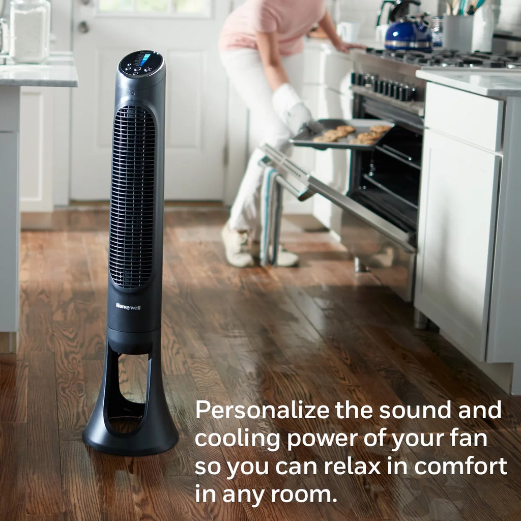 Black Oscillating Electric Tower Stand Fan Q338762