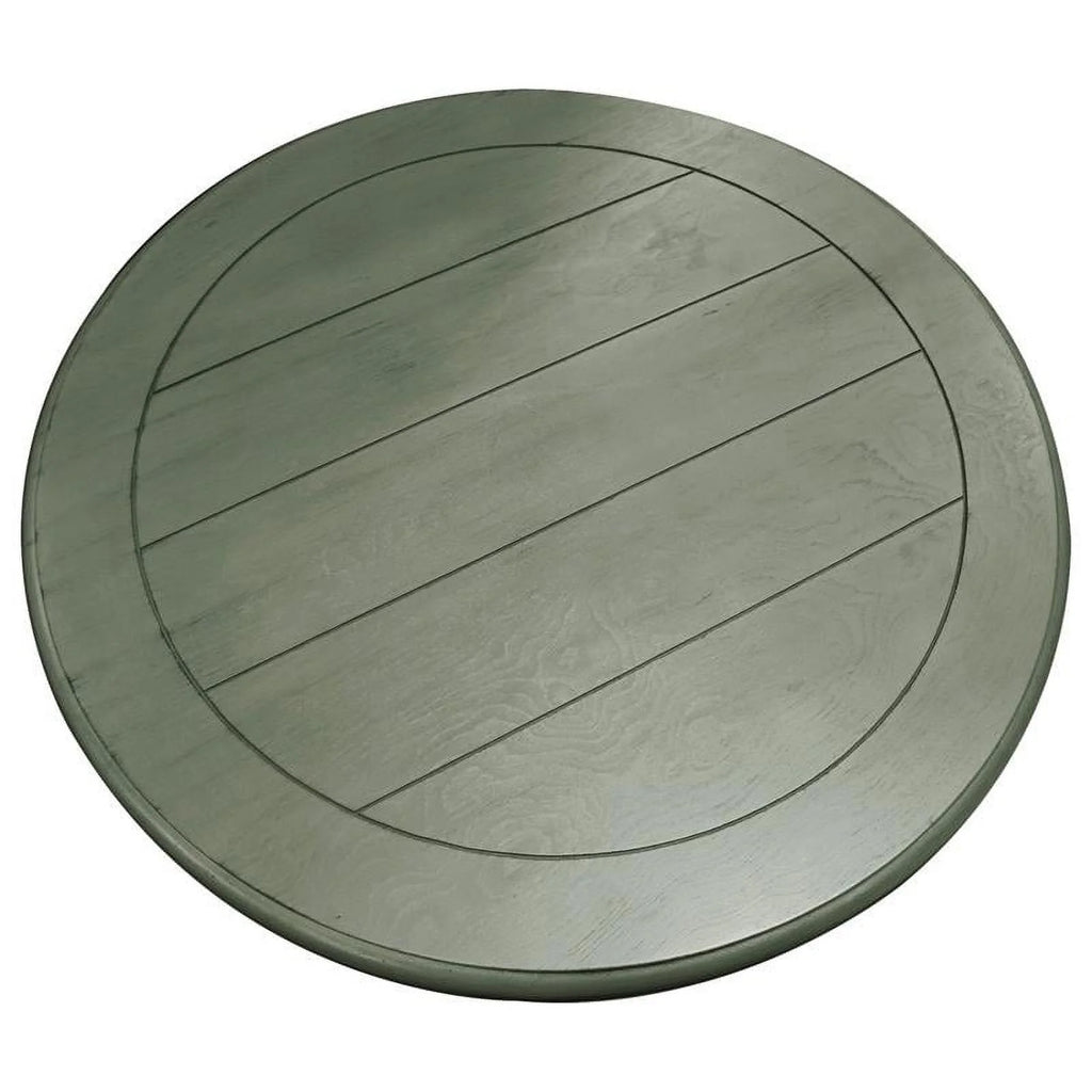 Round Engineered Wood End Table in Green W784057