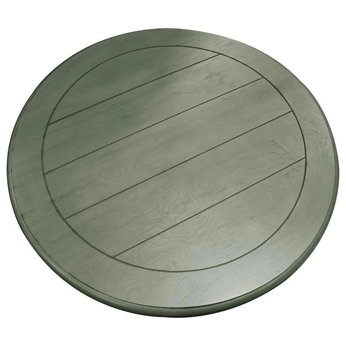 Round Engineered Wood End Table in Green W784057