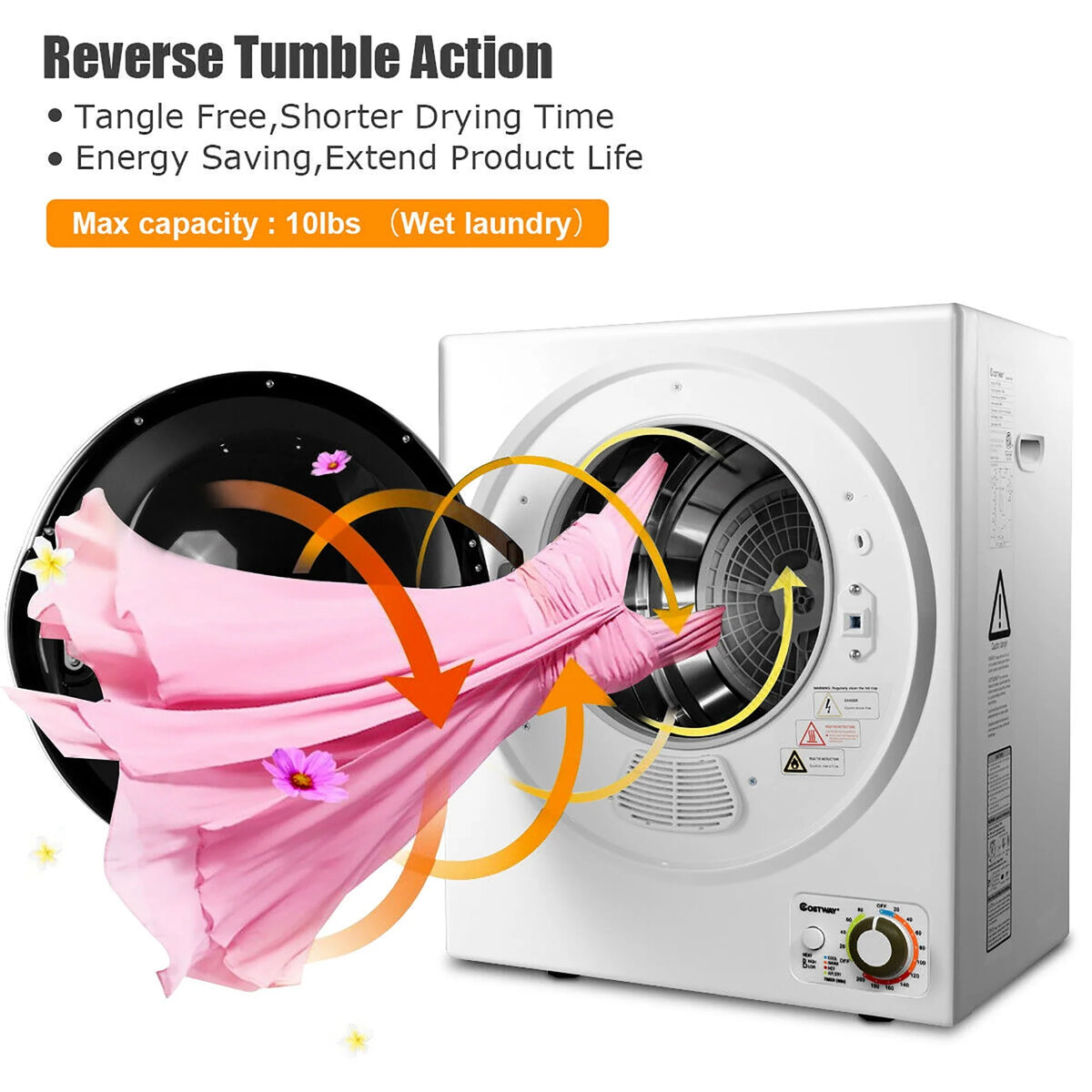 Compact Electric Cloth Dryer Stainless Steel Wall Mounted 1.5 cu .ft. Z7299