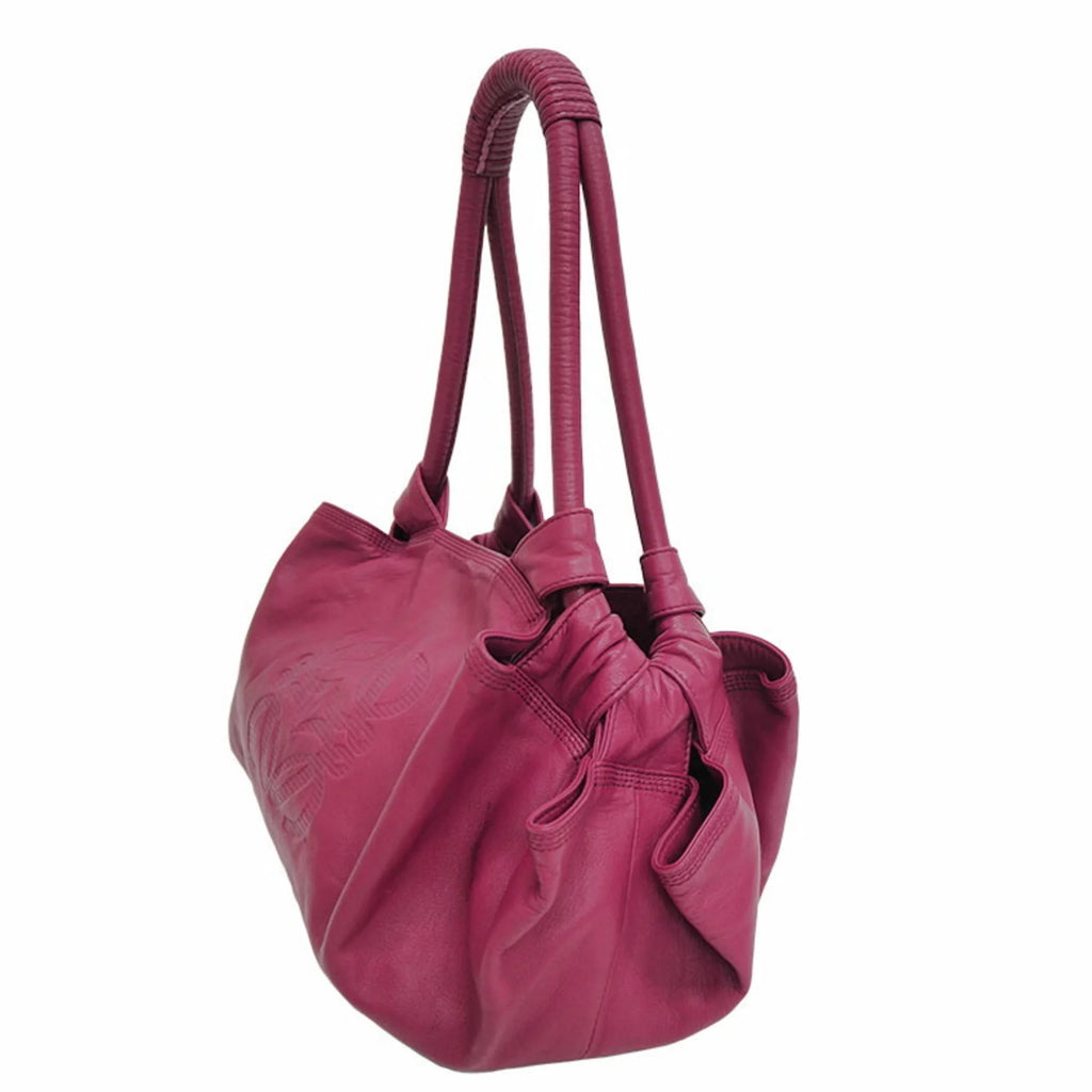 Pre-Owned Pink Leather Handbag X7722
