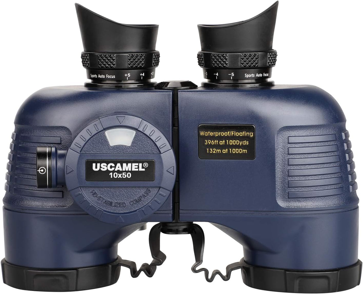 10x50 Waterproof Marine Binoculars with Rangefinder Compass J30884