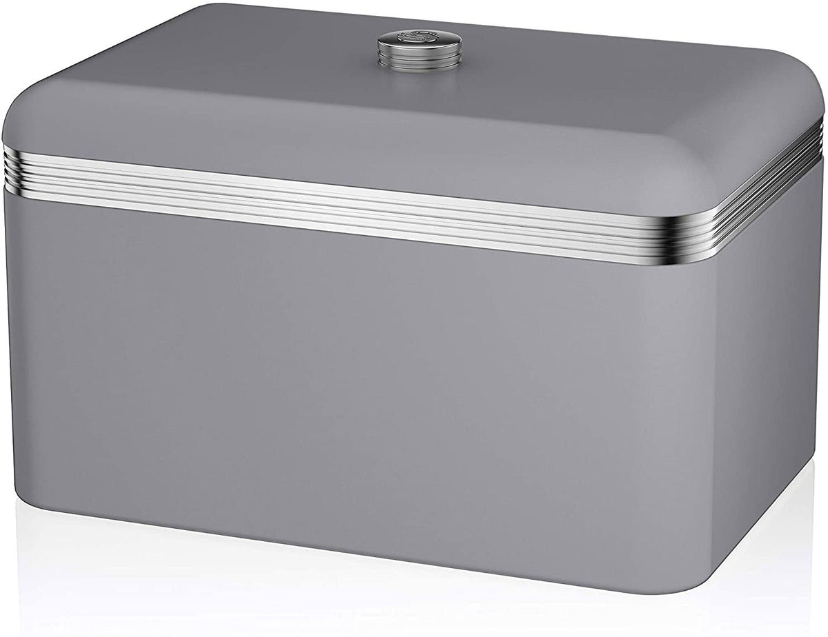 Grey Metal Bread Bin G3432