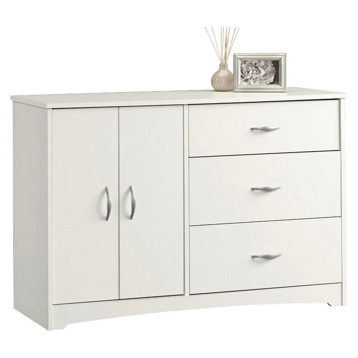 Engineered Wood 3-Drawer Dresser in Soft White M85584