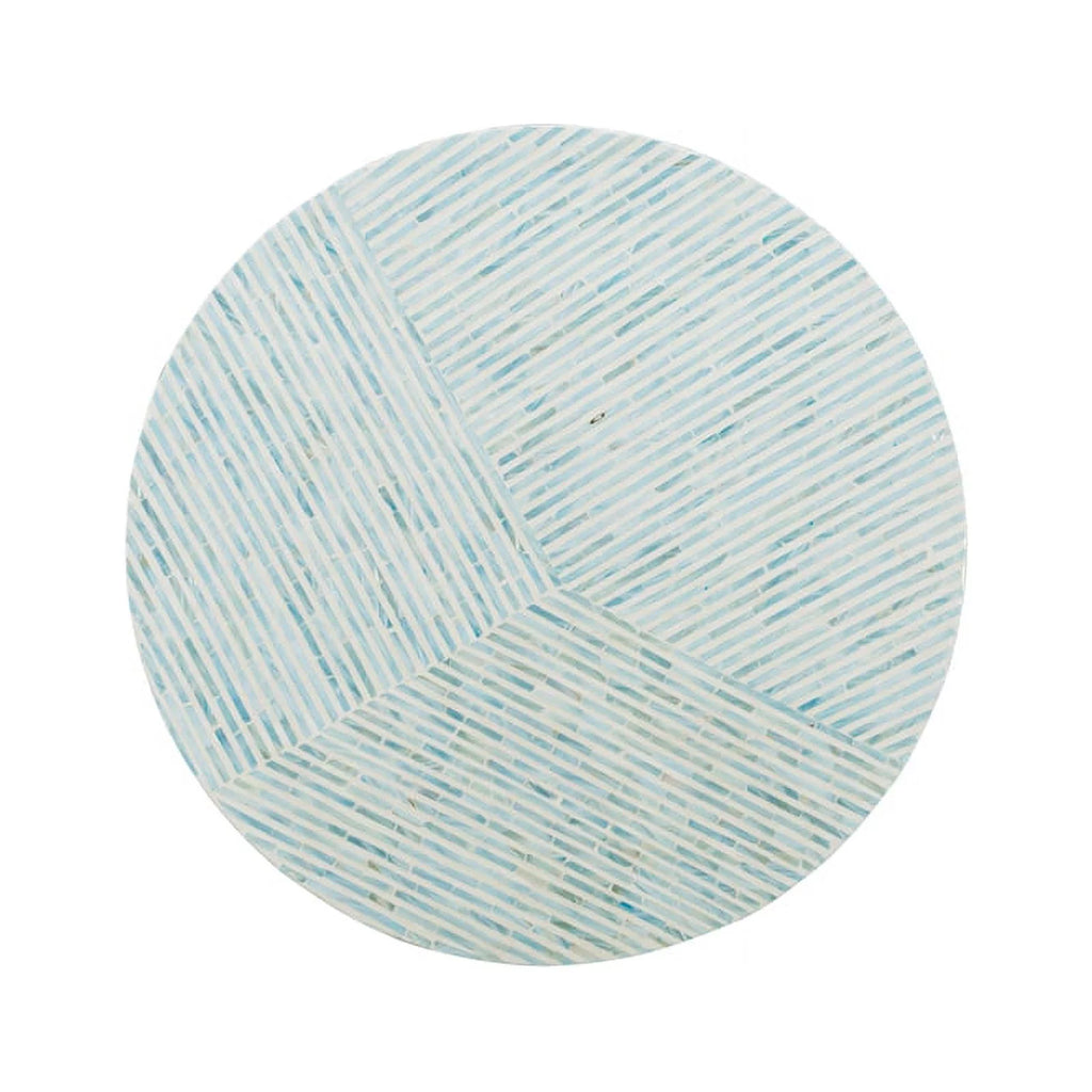 Blue Capiz Mosaic Inlay Coffee Table U5956