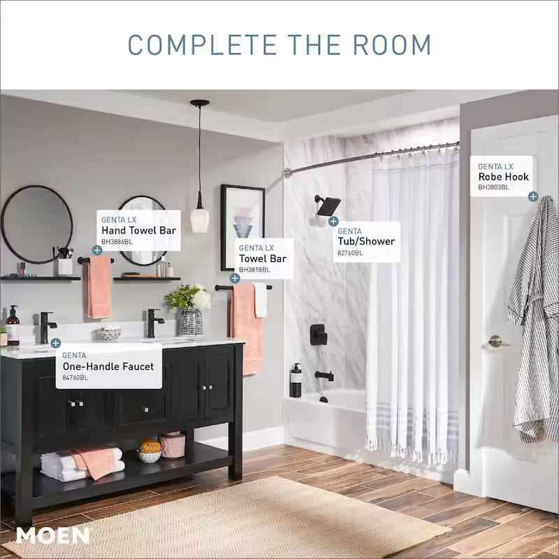 8 in. Widespread Double Handle Bathroom Faucet in Matte Black F70022