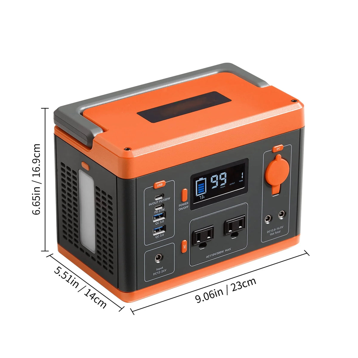 300W Portable Power Station 296Wh Solar Generator X876769