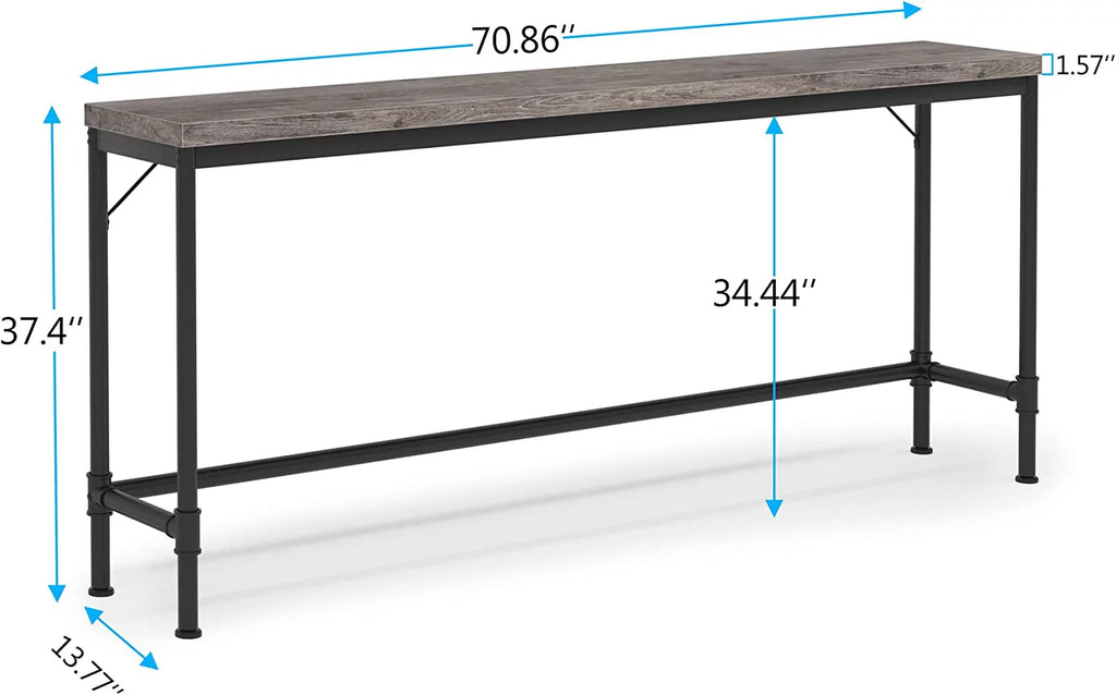 70.9" Grey Console Table X876013