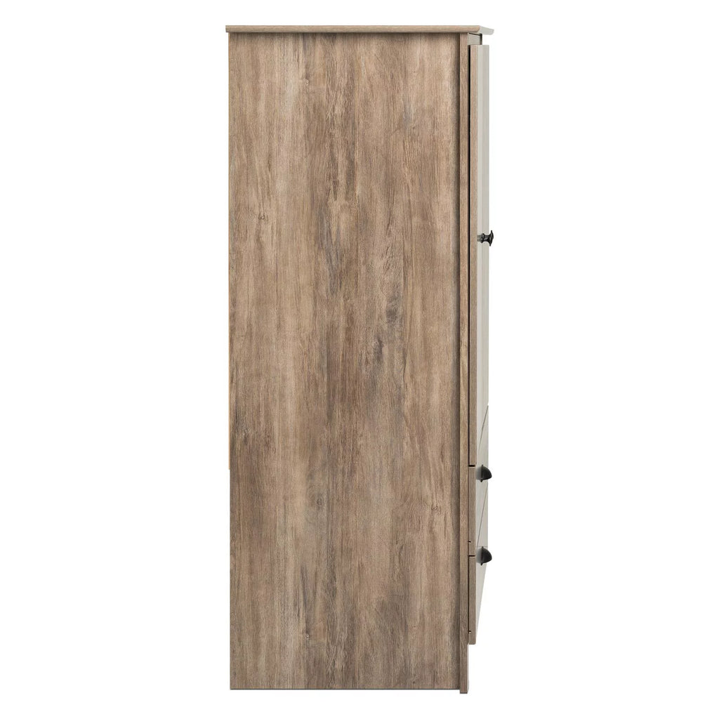 2 Door Wooden Bedroom Armoire in Drifted Gray T884