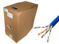 Cat5e Ethernet Bulk Cable, STP Plenum 24AWG 1000ft Blue H716428