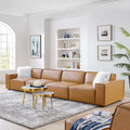 Tan Vegan Leather 4-Piece Sofa U964