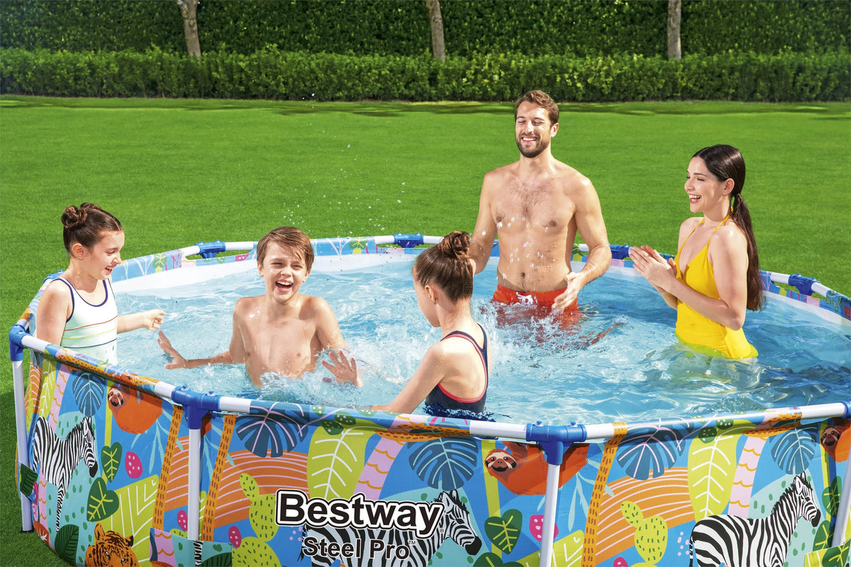 10 ft. x 26 in. Round Metal Frame Above Ground Pool J97322