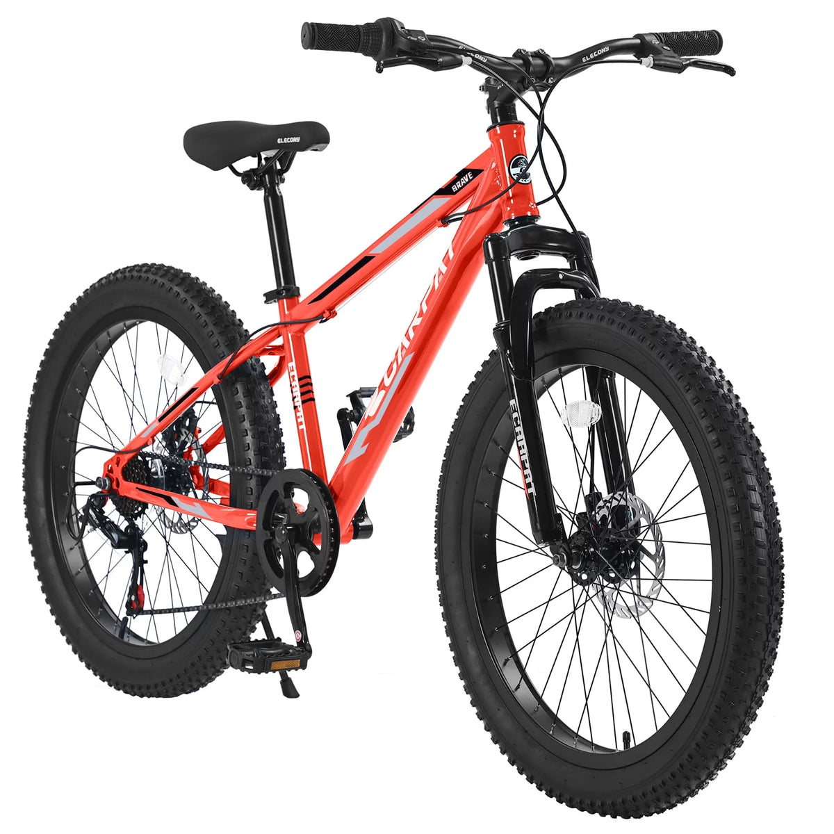 24 Inch Fat Tire Bike 7 Speeds Dual Disc Brake High-Carbon Steel Frame C595