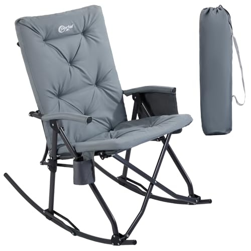 Oversized Folding Rocking Camping Chair with Carry Bag, Blue F723793