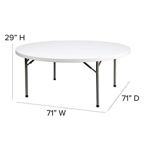2' Round White Plastic Folding Event Table P7717