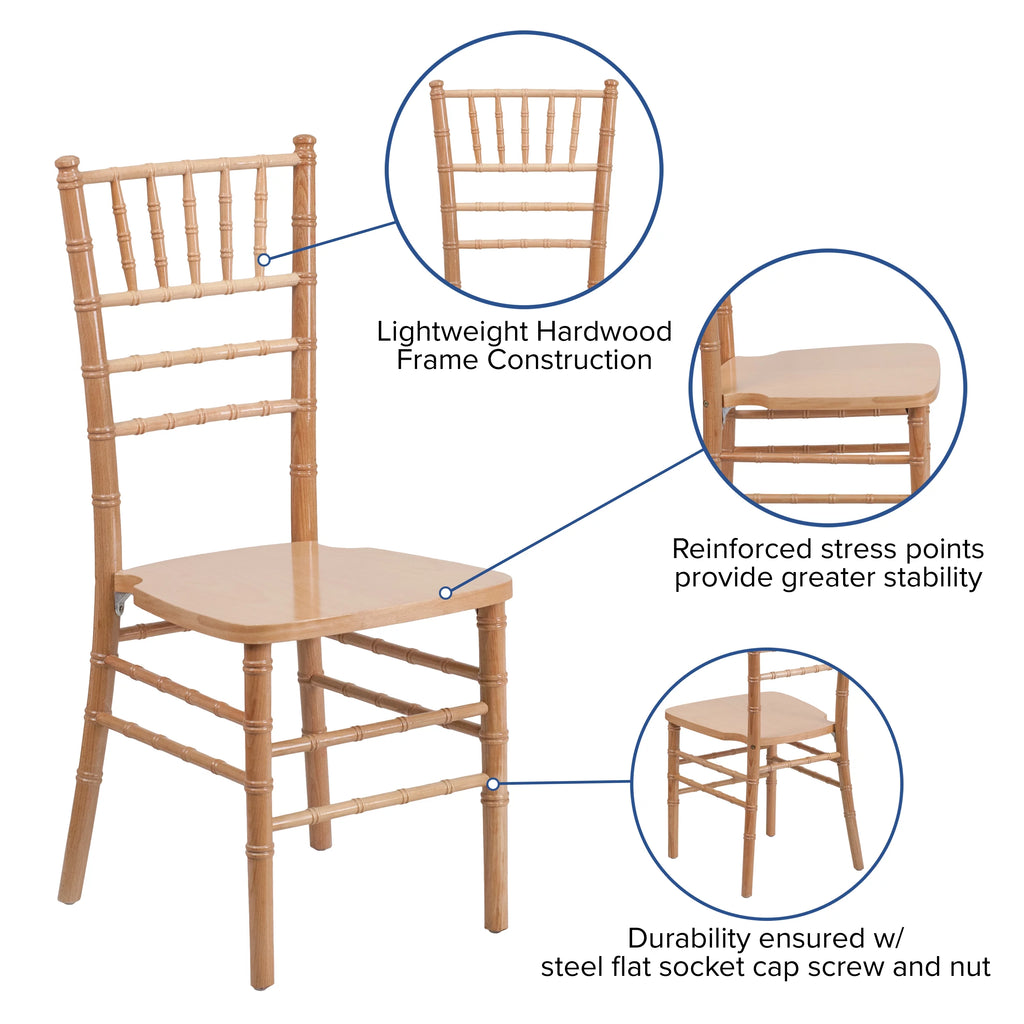 Natural Wood Chiavari Chair U451