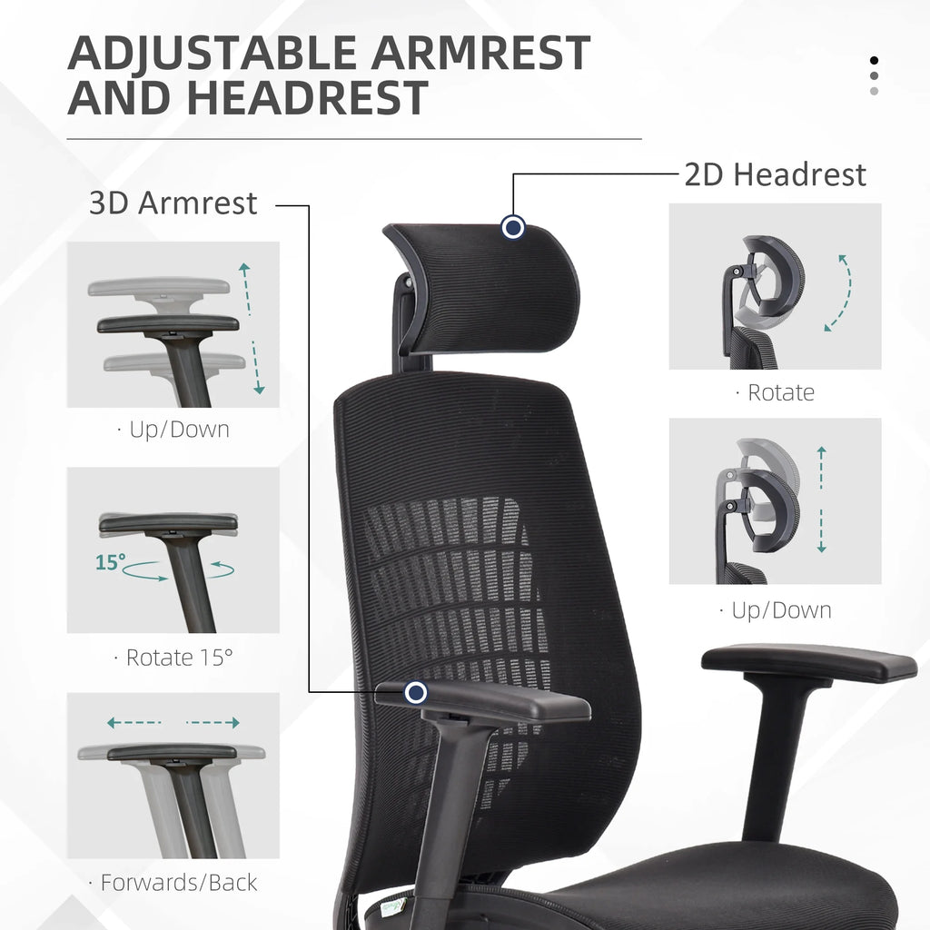 Black Ergonomic Mesh Office Chair S215