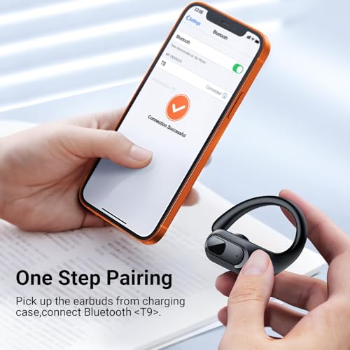Wireless Earbuds Bluetooth Headphones with Earhooks ENC Mics Black M266