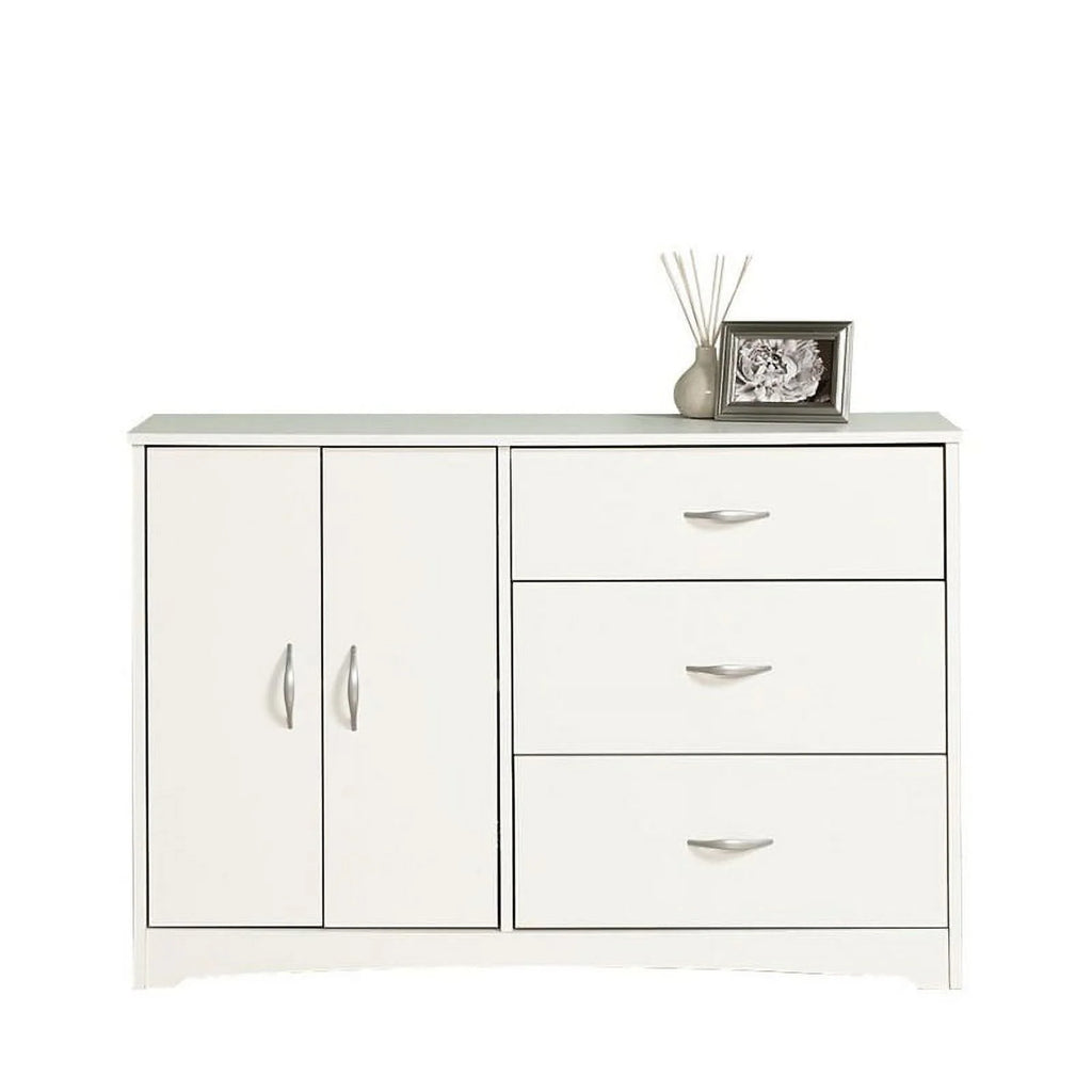 Engineered Wood 3-Drawer Dresser in Soft White M85584