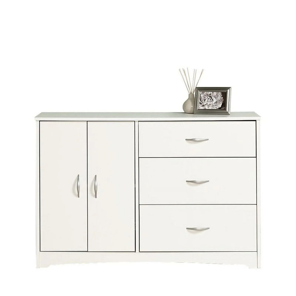 Engineered Wood 3-Drawer Dresser in Soft White M85584