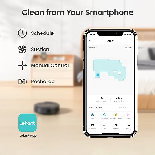 Robot Vacuum Cleaner, Super Thin, Powerful Suction, Quiet, Self-Charging, Grey N138187