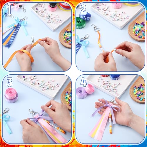 233 Pcs DIY Bead Keychain Making Kit T99097