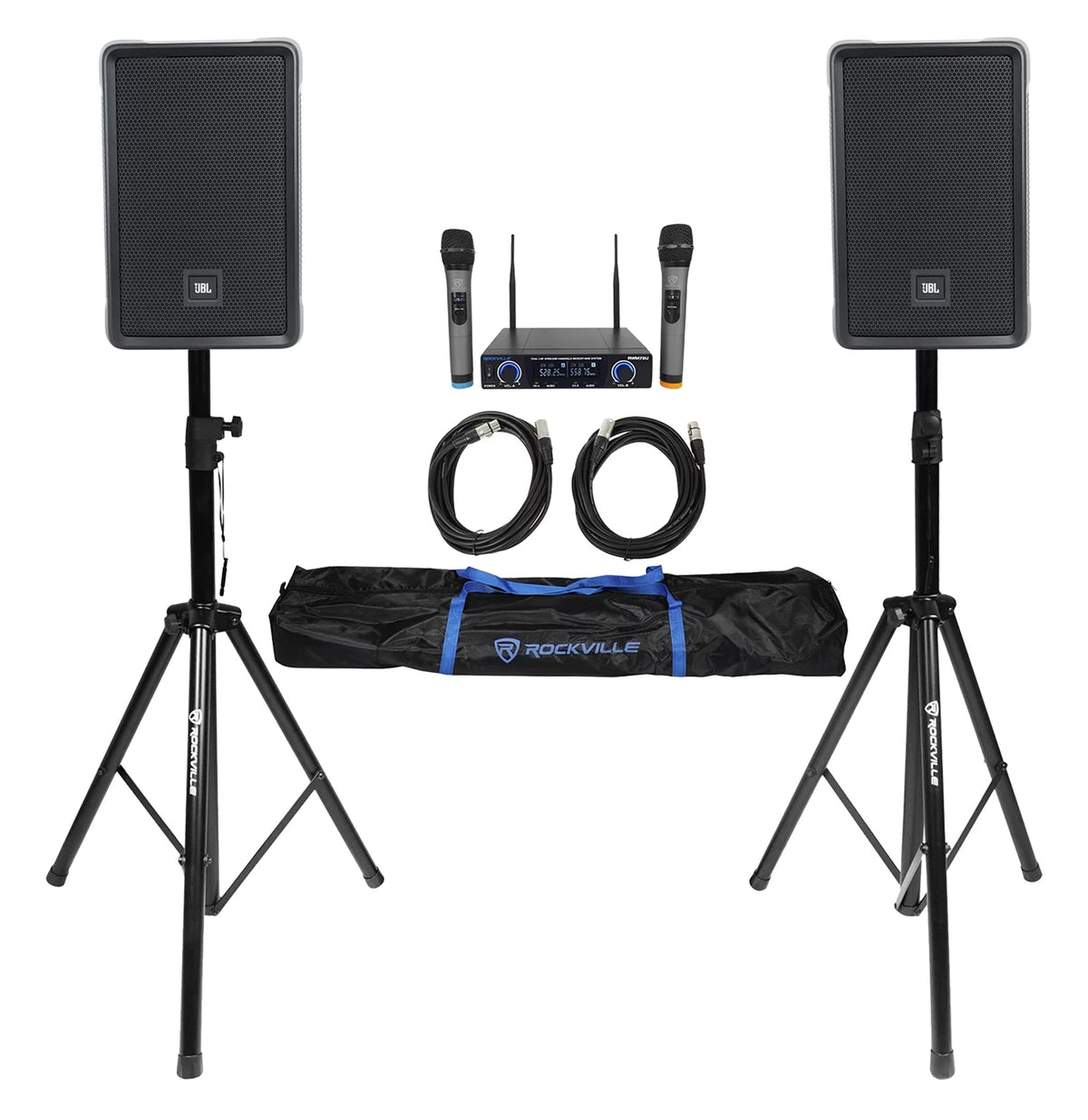 2 Powered PA Speakers with Bluetooth X9353