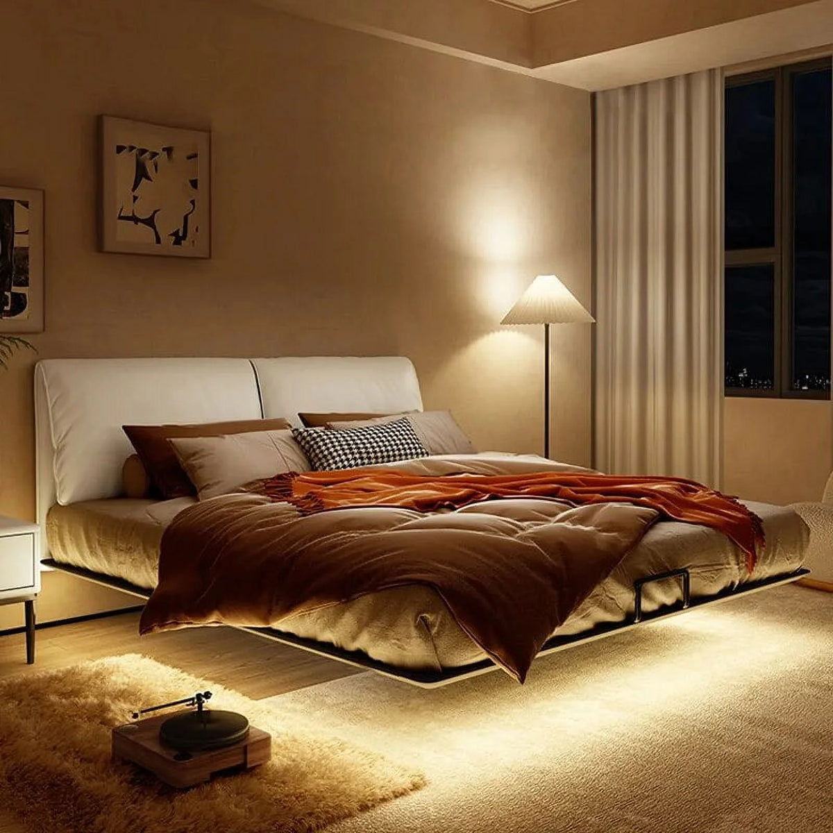 Leather Double Bed N744527