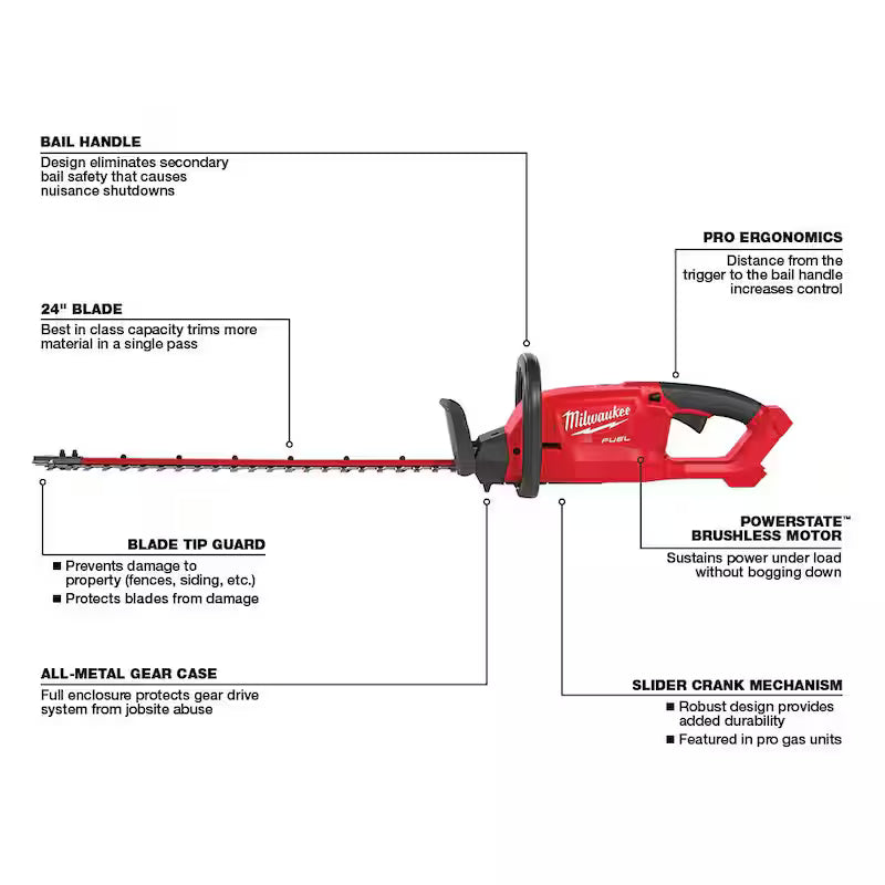 18V Lithium-Ion Brushless Cordless String Trimmer and Hedge Trimmer Combo Kit M86678