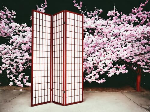 4 Panels 6ft High Japanese Style Room Divider J20920