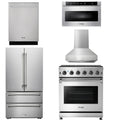 30 Propane Gas Range, Range Hood, Microwave, Refrigerator, Dishwasher C6019