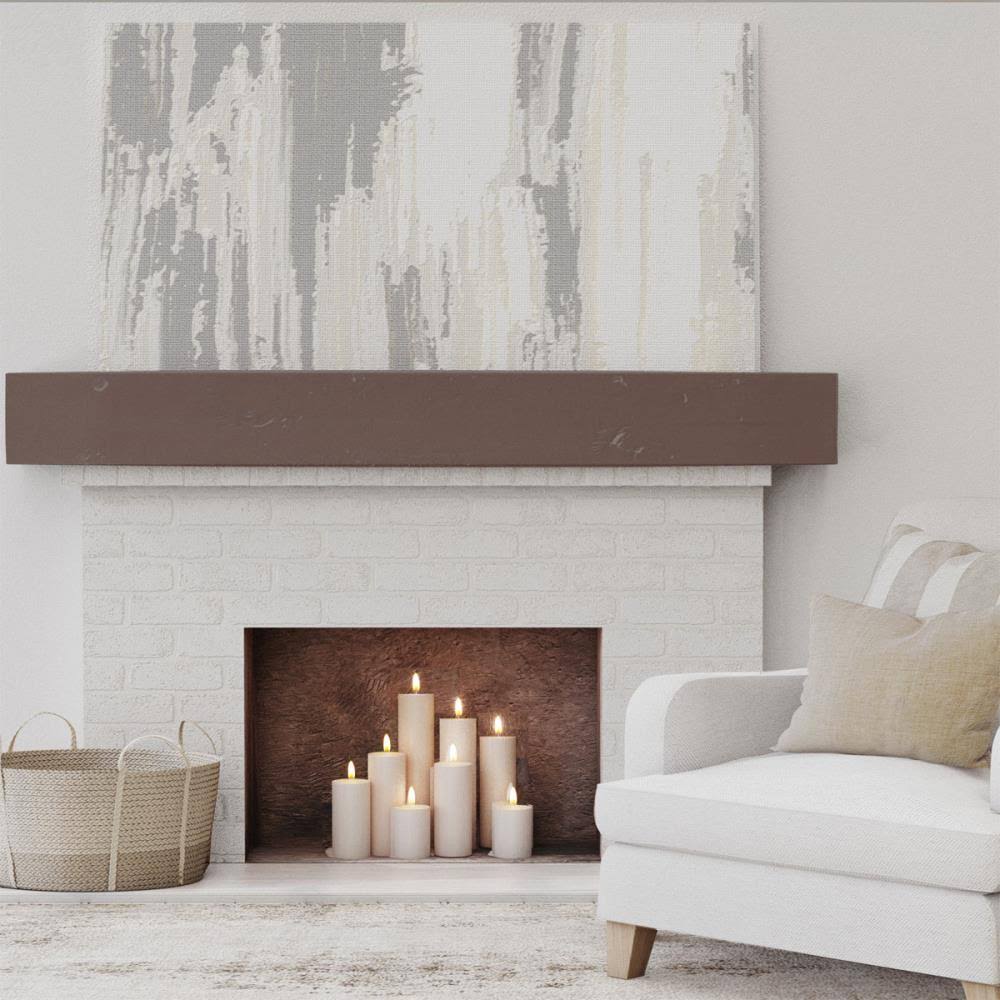 Knotty Pine Faux Wood Fireplace Mantel J209535