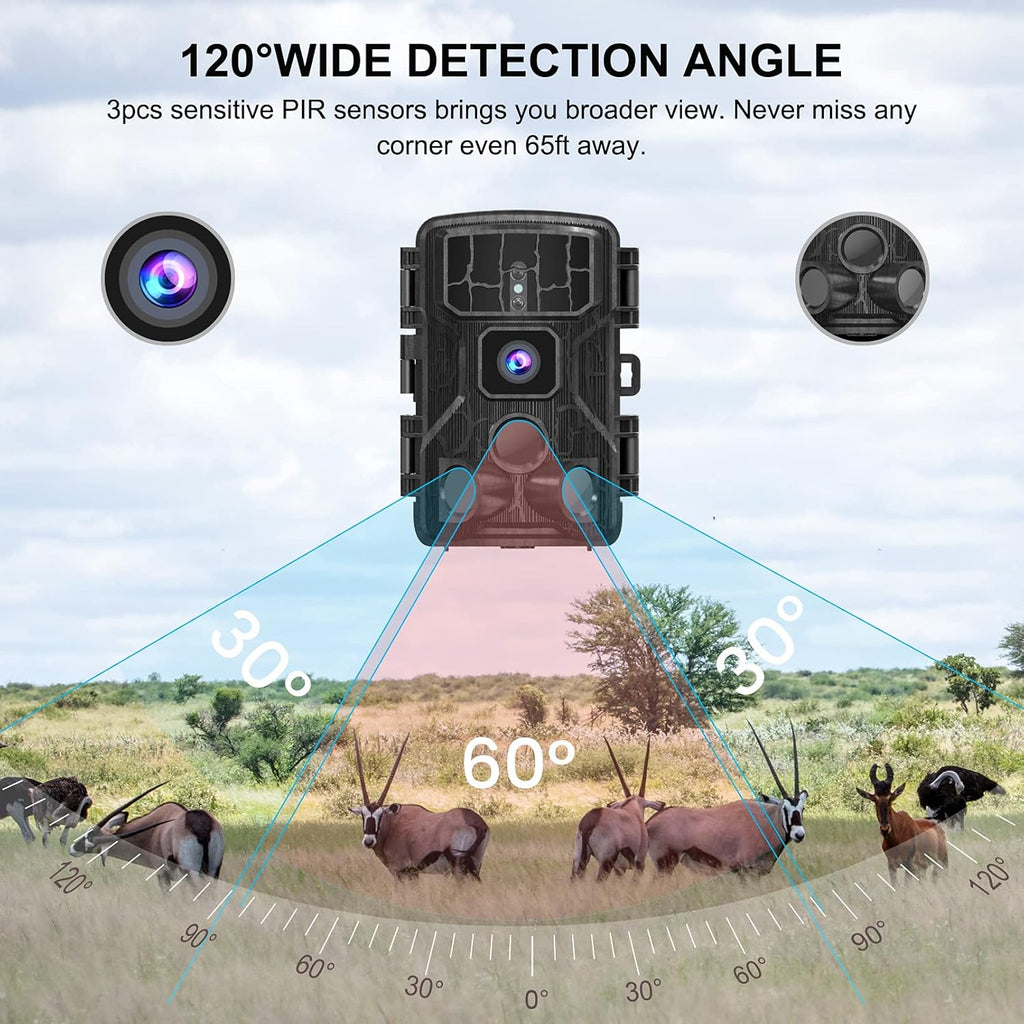 4K 30MP WiFi Bluetooth Trail Camera with Night Vision Motion Activated Waterproof K623